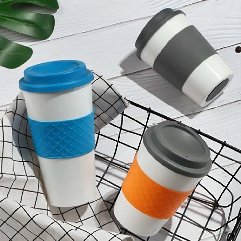 16oz Plastic Reusable Coffee Mug with Lid