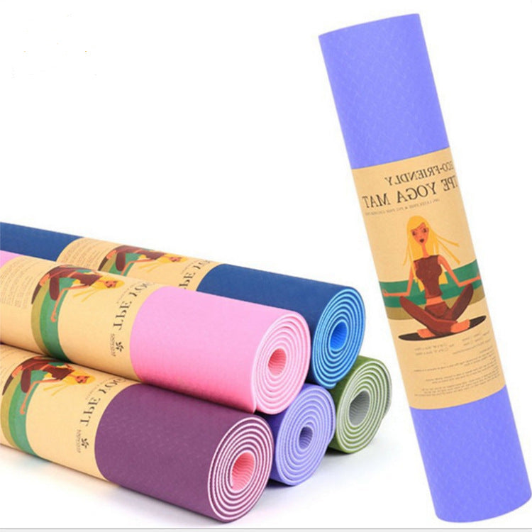 Non-Slip Waterproof Cork Eco-Friendly  TPE Custom Print Natural Rubber Yoga Mat for Gymnastics Fitness