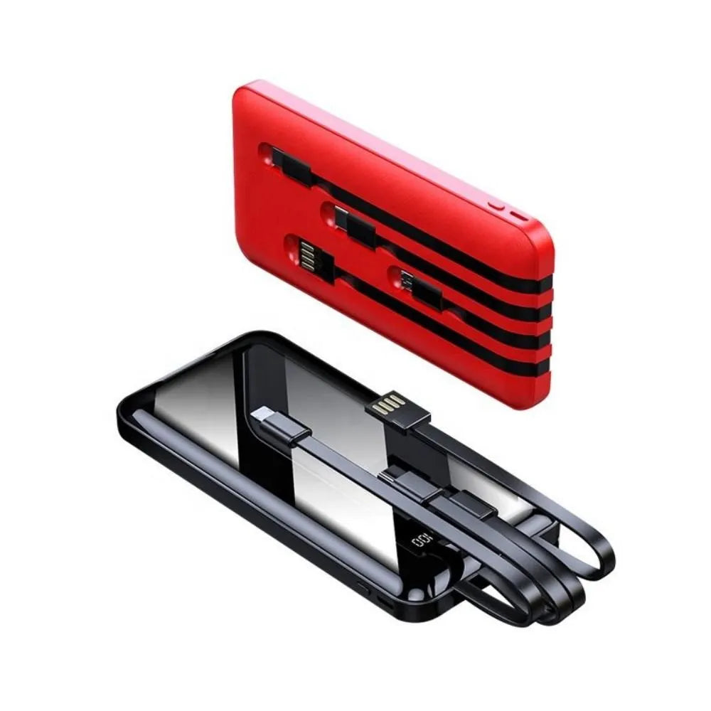 3 Cable Portable 10000mah Power Banks