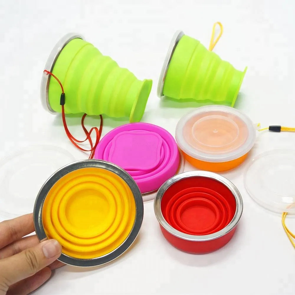 9OZ BPA Free Collapsible Silicone Travel Cups