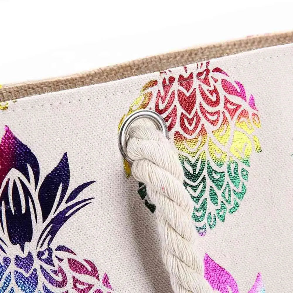 Canvas and Jute Summer Beach Bag