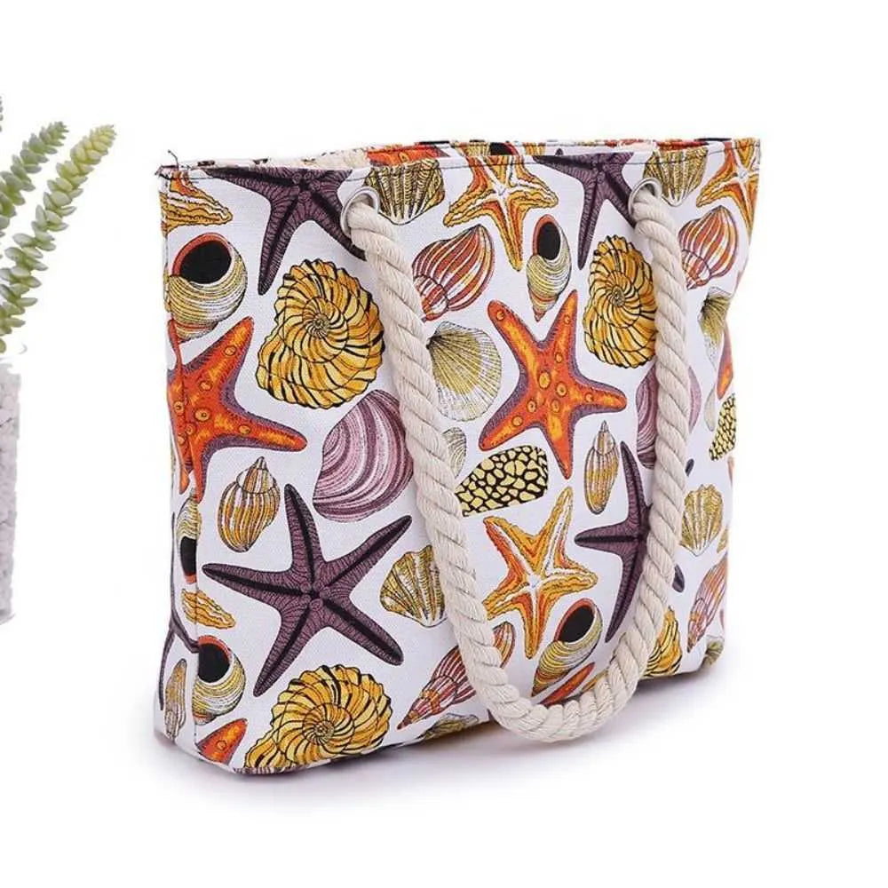Summer Holiday Portable Zipper Beach Bag