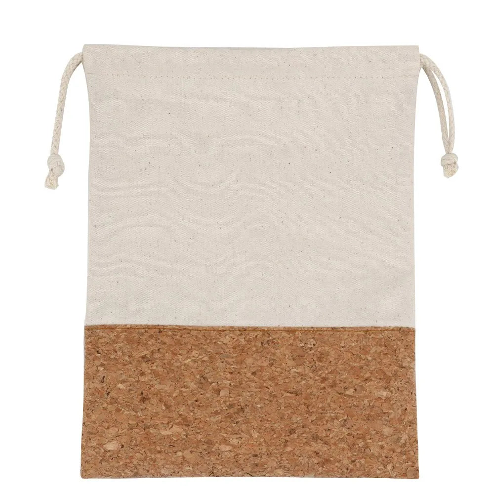 Cotton Drawstring Bags with Cork