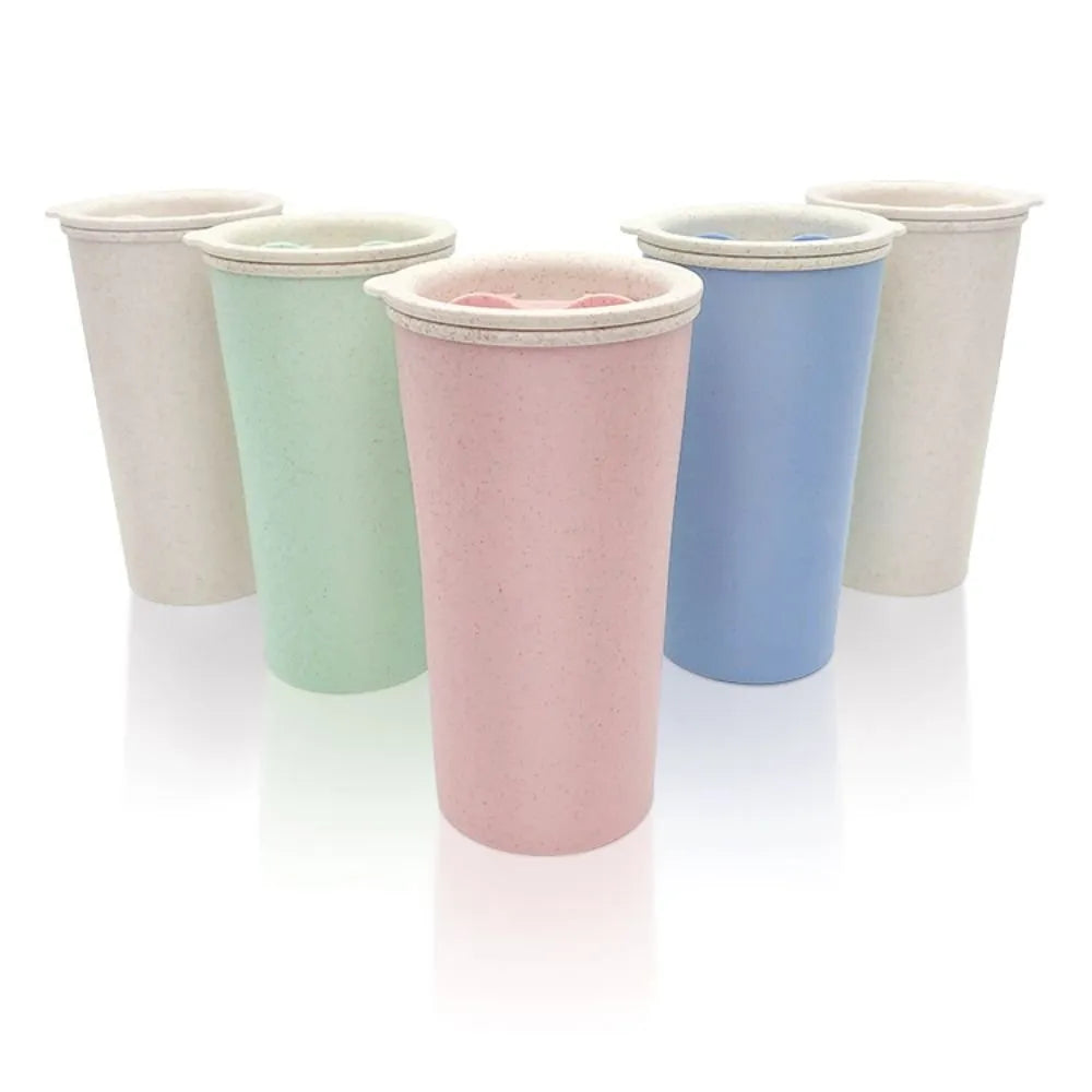 Custom 15oz Eco Friendly Wheat Straw Coffee Cup