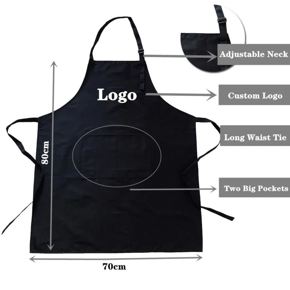 Custom Cotton Aprons with Silk Screened logo