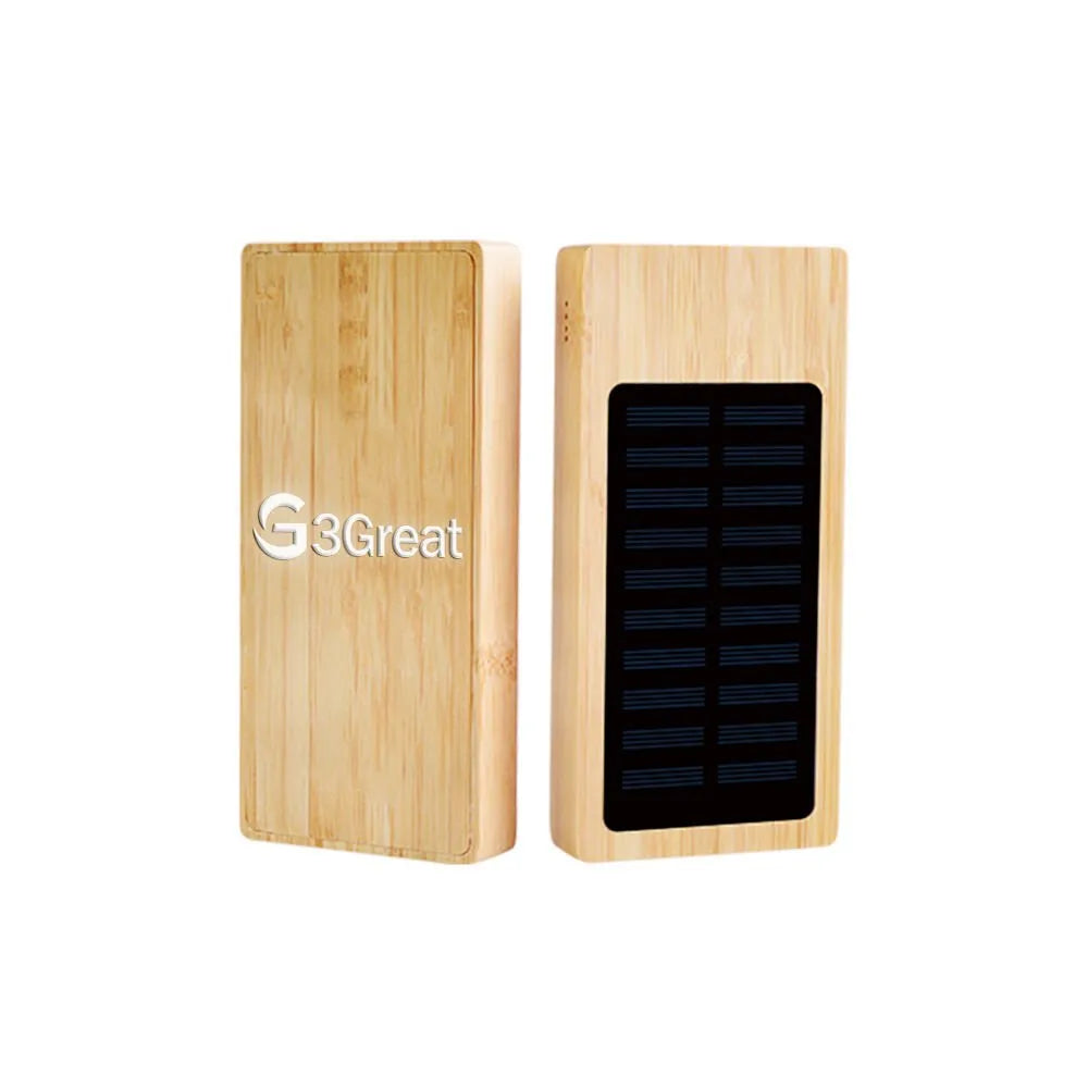 Custom Laser Led Logo Bamboo Power Bank