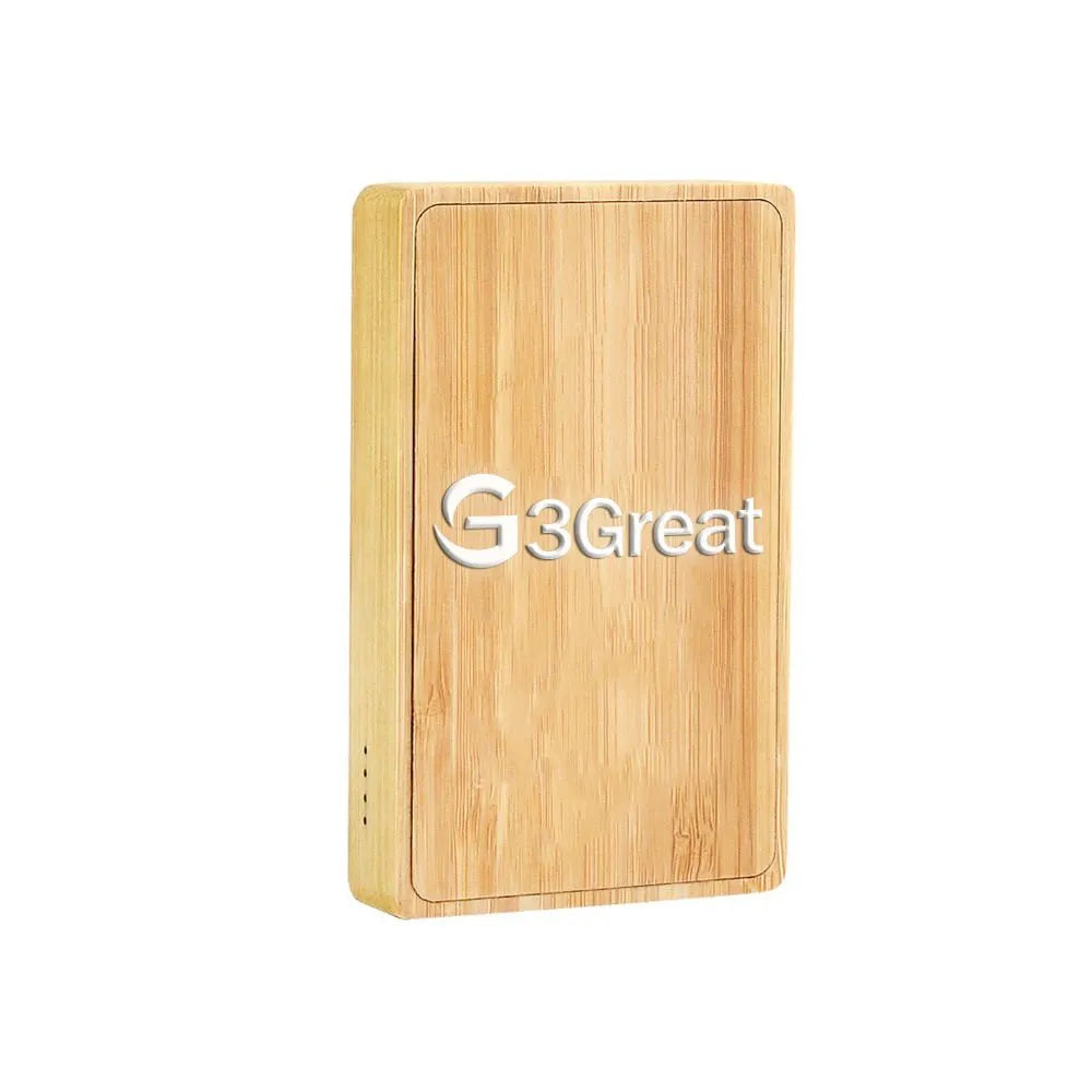 Custom Laser Led Logo Bamboo Power Bank