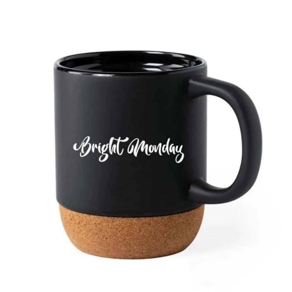 Custom 15oz Ceramic Coffee Mug With Cork Bottom