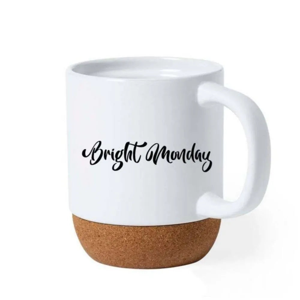 Custom 15oz Ceramic Coffee Mug With Cork Bottom