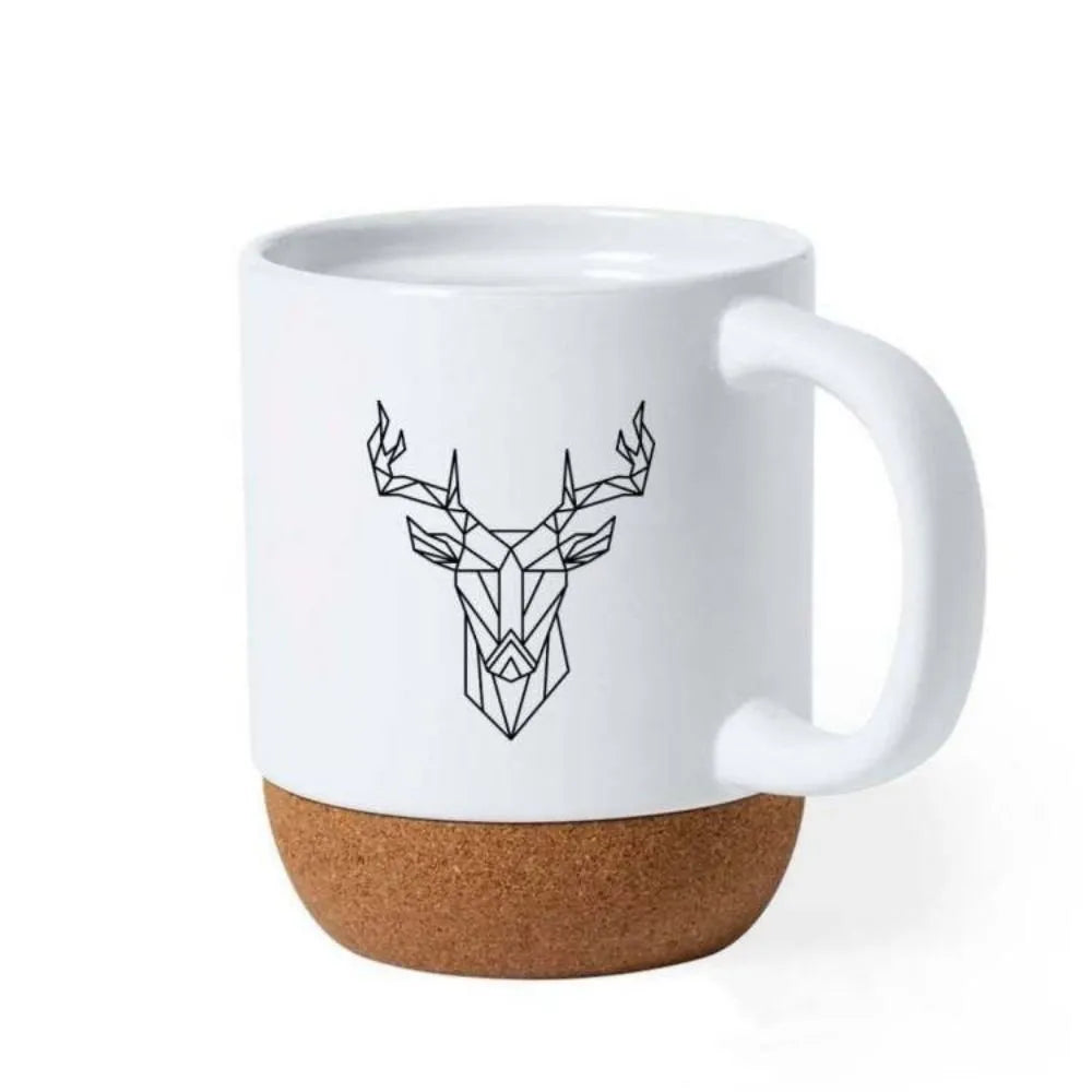 Custom 15oz Ceramic Coffee Mug With Cork Bottom