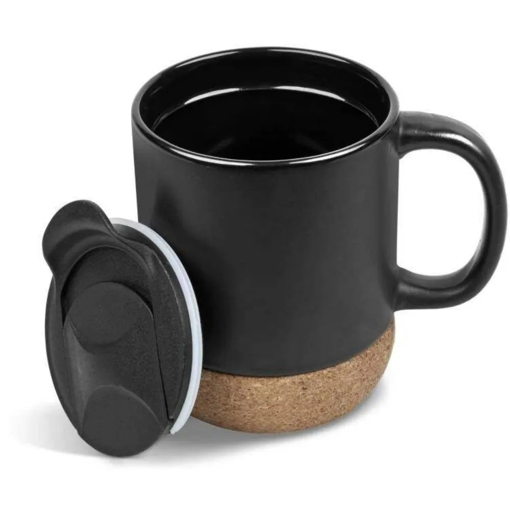 Custom 15oz Ceramic Coffee Mug With Cork Bottom