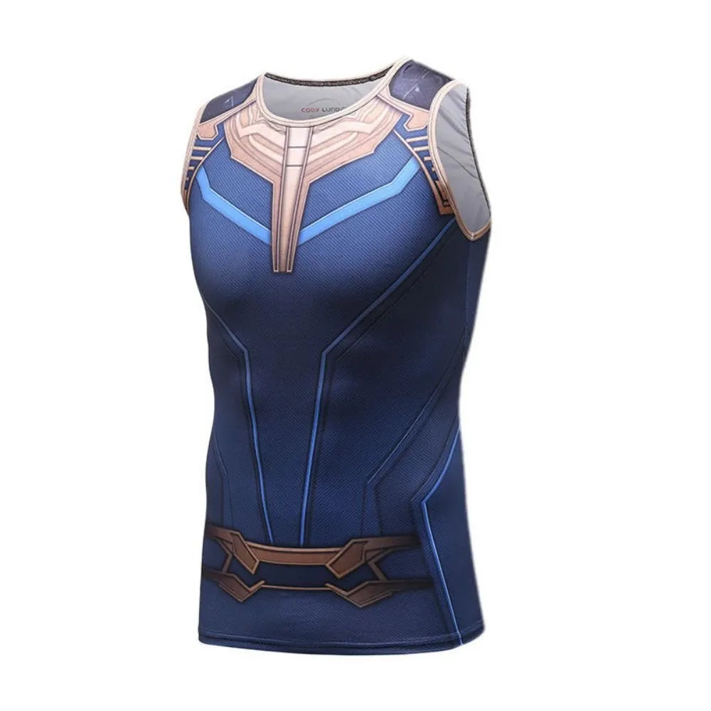 Custom Quick Dry Men’s Sleeveless Compression T-Shirts
