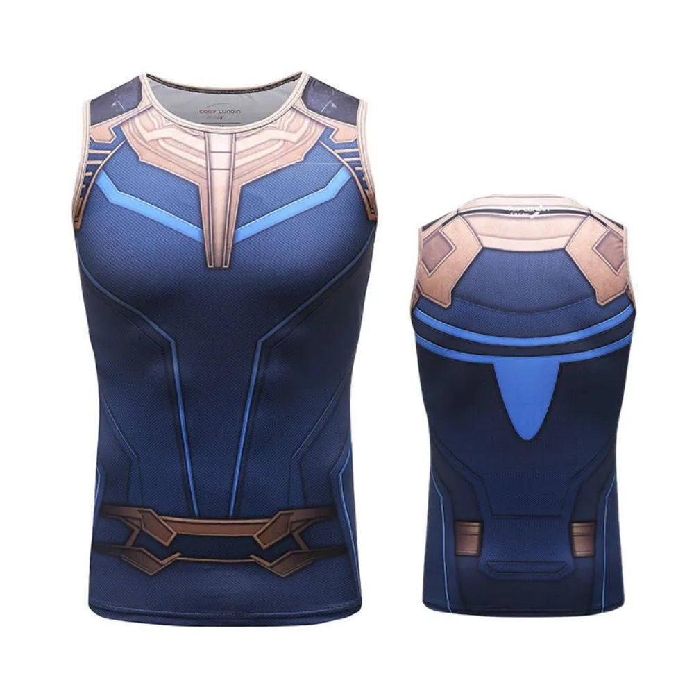 Custom Quick Dry Men’s Sleeveless Compression T-Shirts