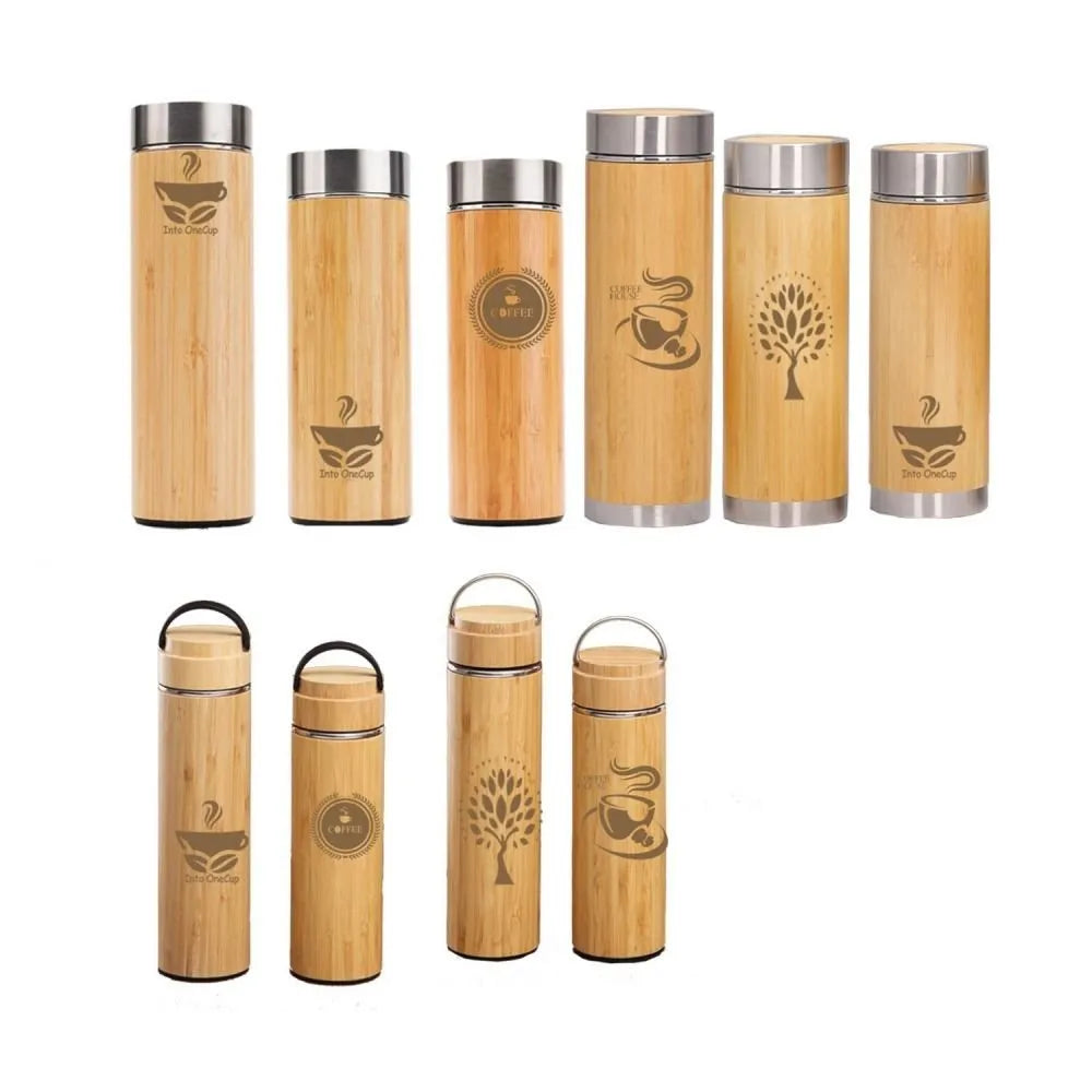 Custom Stainless Steel Bamboo Coffee Mug