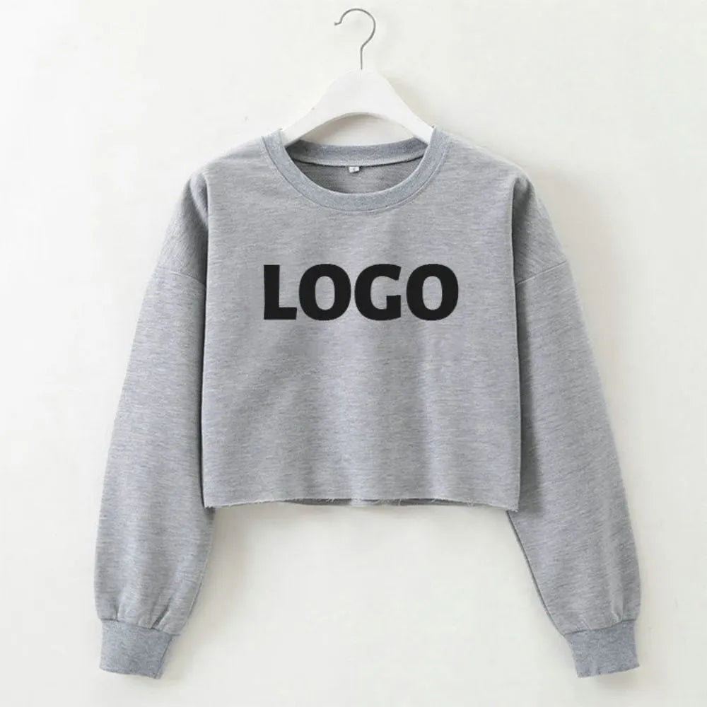 Custom Women’s Long Sleeve T-shirt Crop Tops