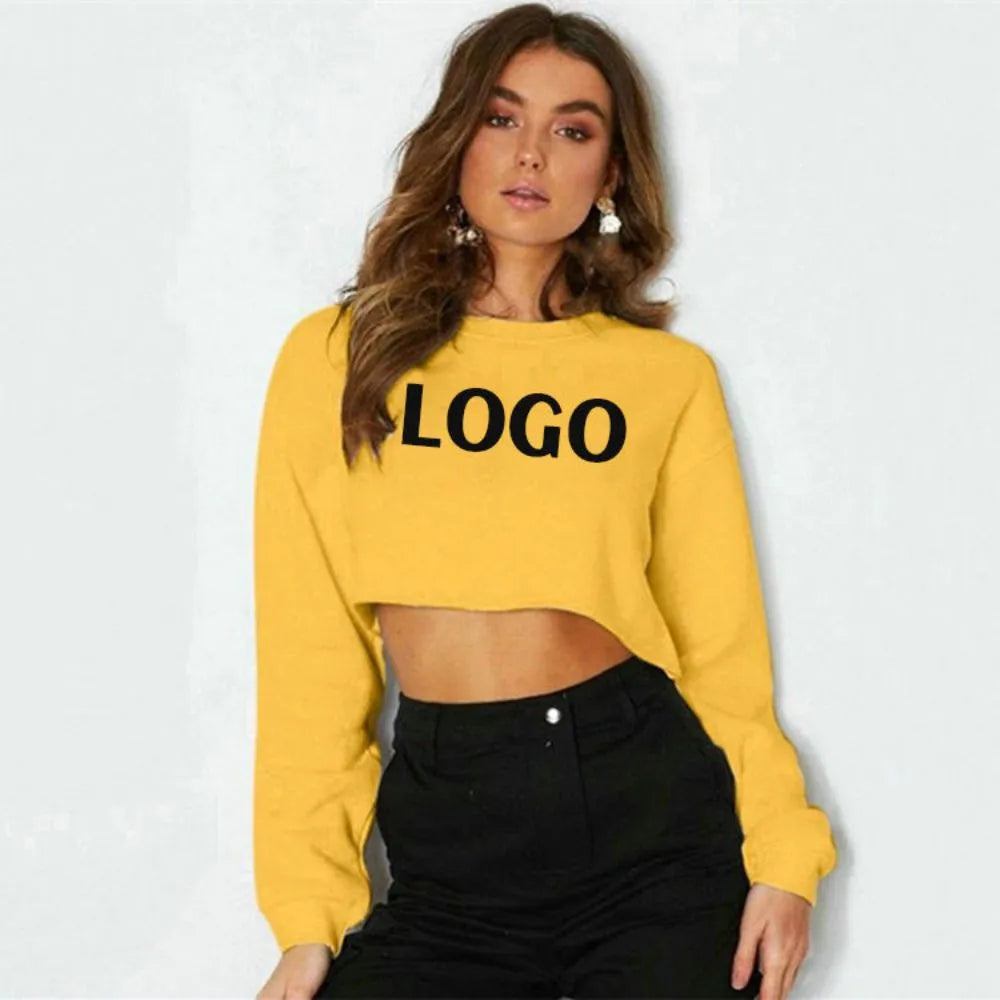 Custom Women’s Long Sleeve T-shirt Crop Tops