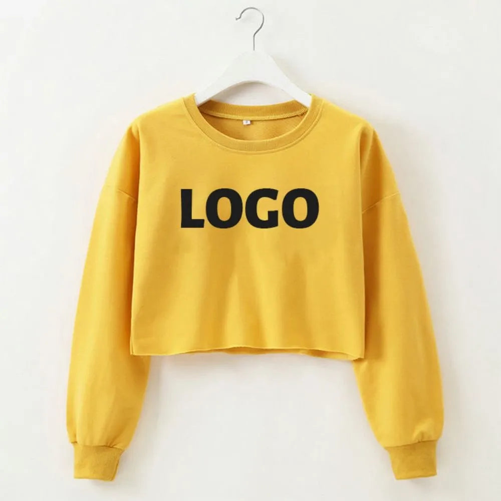 Custom Women’s Long Sleeve T-shirt Crop Tops