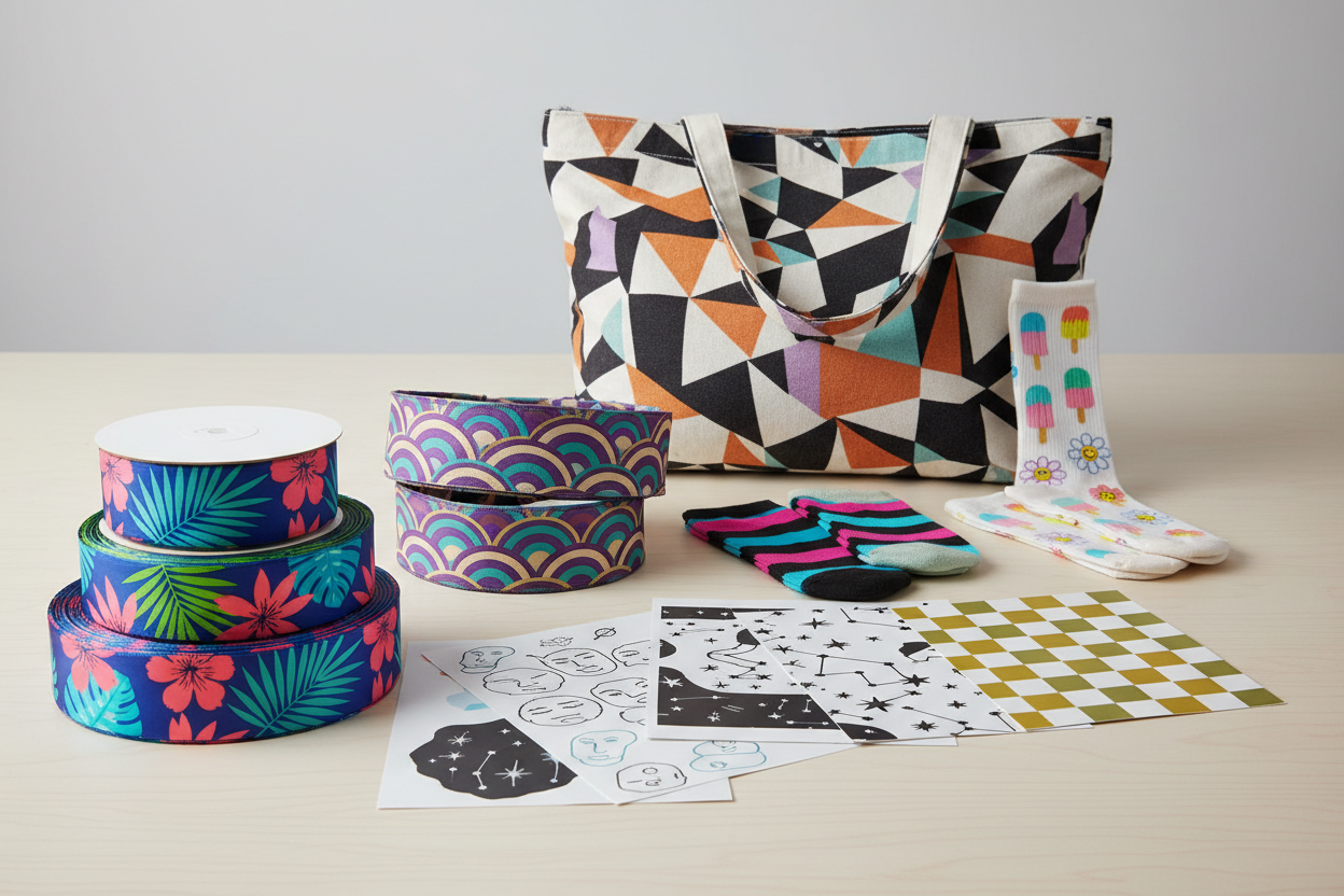 Unleash your brand's potential with our professional heat transfer printing. Create vibrant, durable custom webbing, headwear, bags, and socks. No order too small. Get a free quote today! E-mail: info@sourceneeds.com