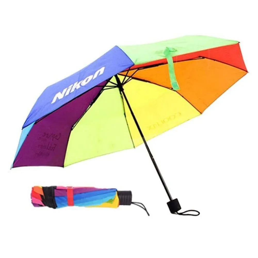 Customized Rainbow Folding Umbrella