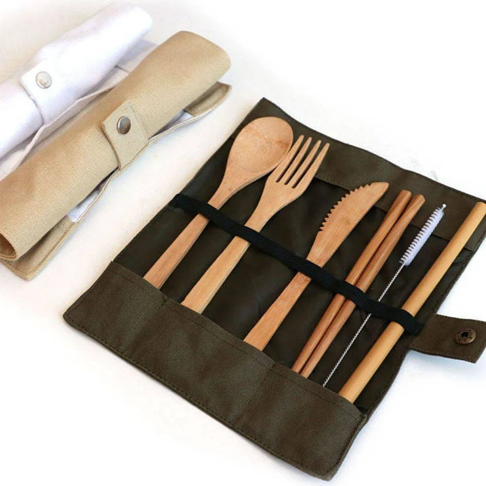 Eco Friendly Bamboo Travel Cutlery Set