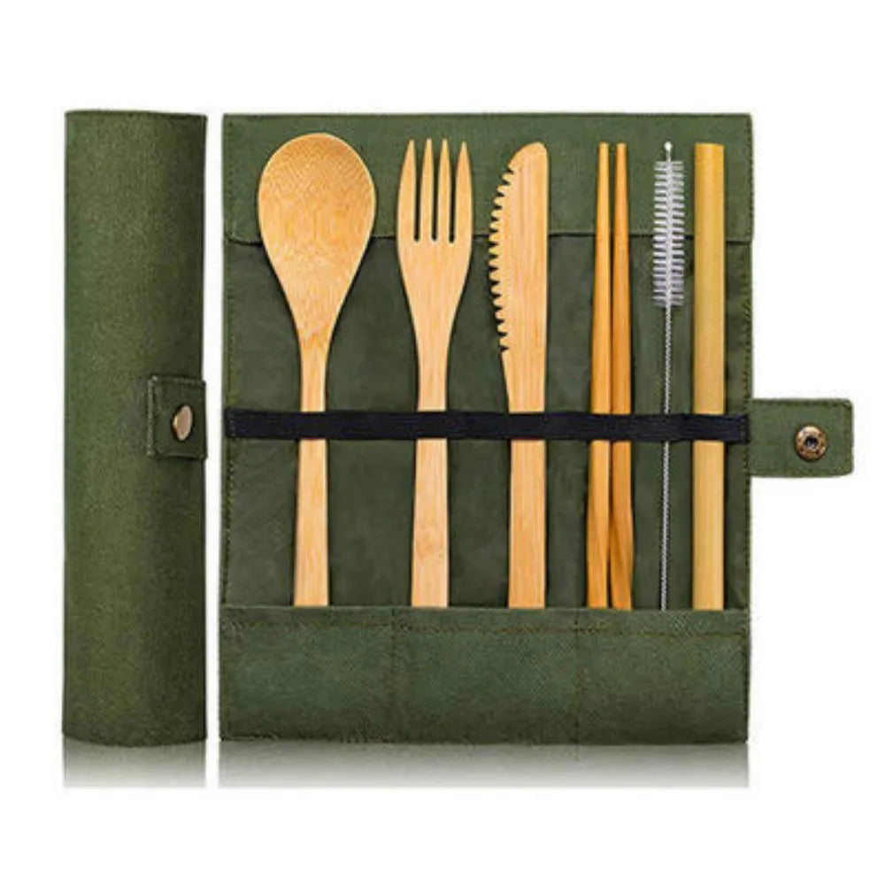 Eco Friendly Bamboo Travel Cutlery Set