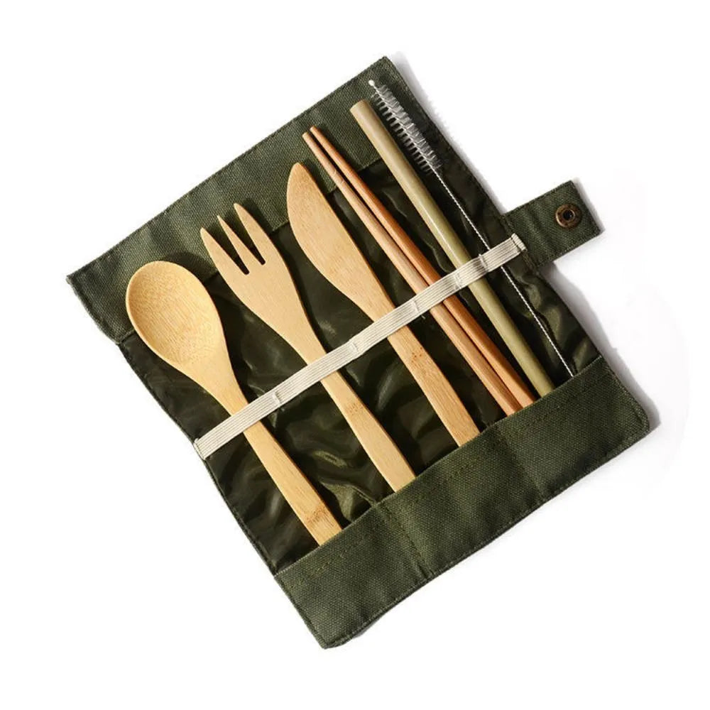 Eco Friendly Bamboo Travel Cutlery Set