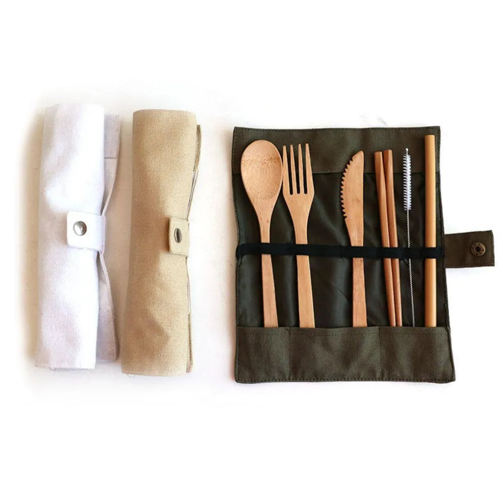 Eco Friendly Bamboo Travel Cutlery Set