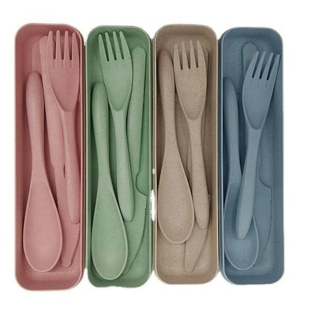Eco-Friendly Wheat Straw Biodegrade Cutlery Set
