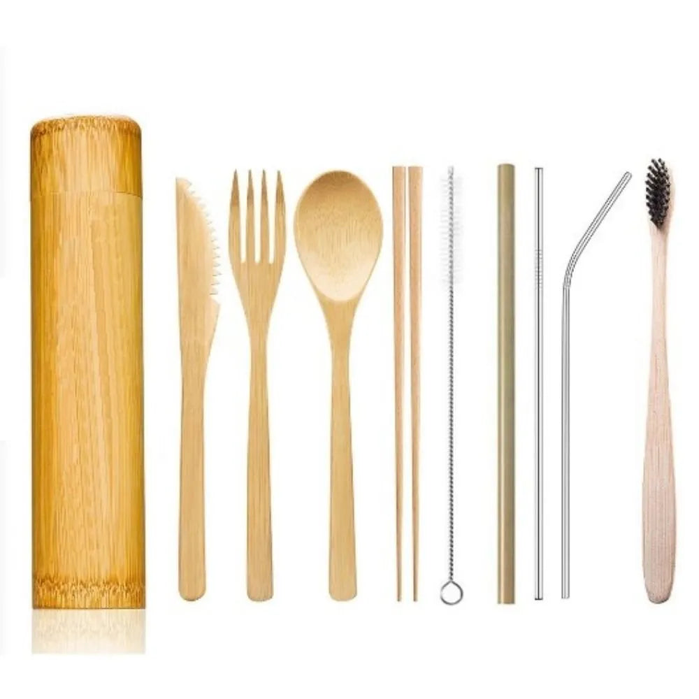 Eco Friendly Wooden Travel Cutlery Set