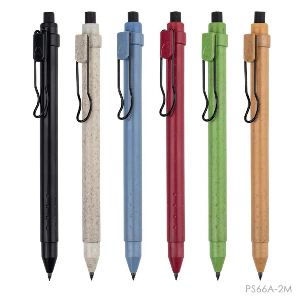 Eco Wheat Straw Retractable Inkless Pen