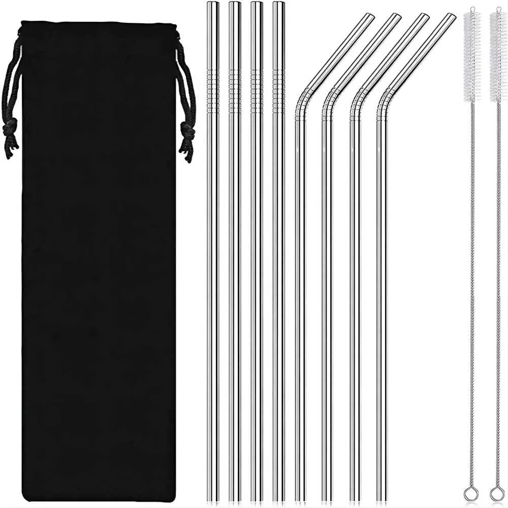 Eco-friendly Reusable Metal Drinking Straws Set