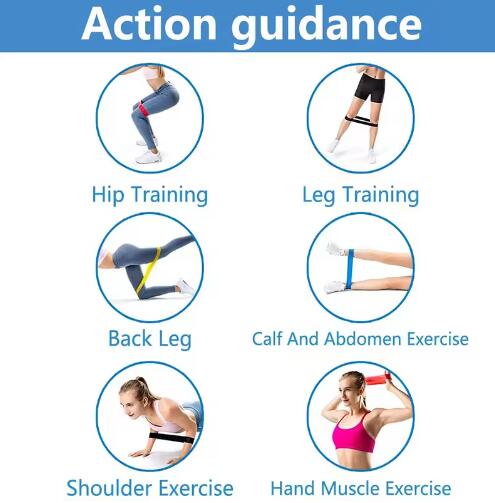 Customized Logo Exercise Fitness Resistance Stretch Bands Set