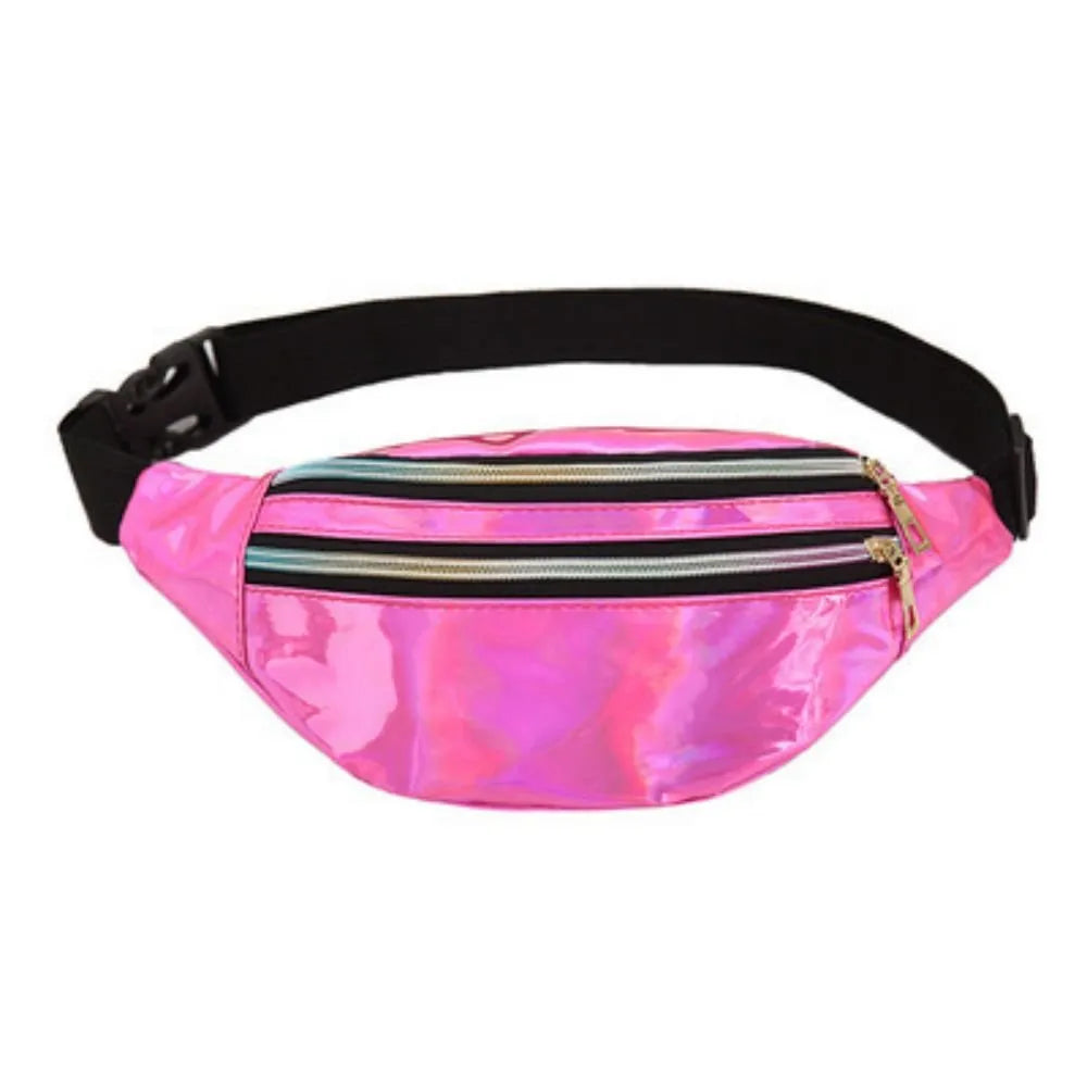 Holographic Waist Fanny Pack with Adjustable Belt