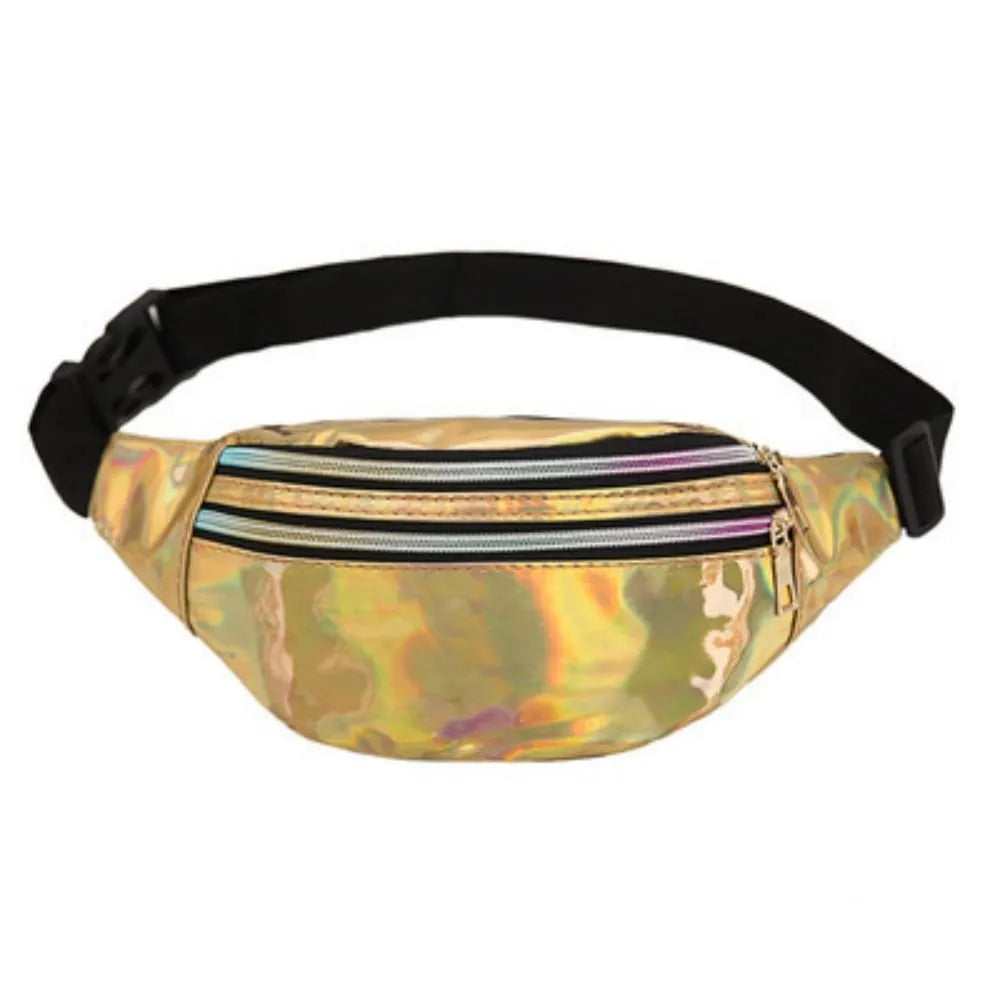 Holographic Waist Fanny Pack with Adjustable Belt