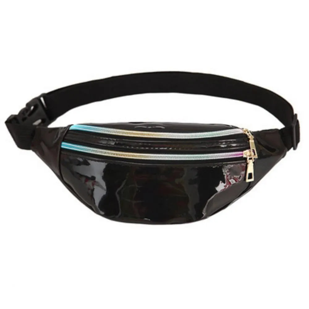 Holographic Waist Fanny Pack with Adjustable Belt