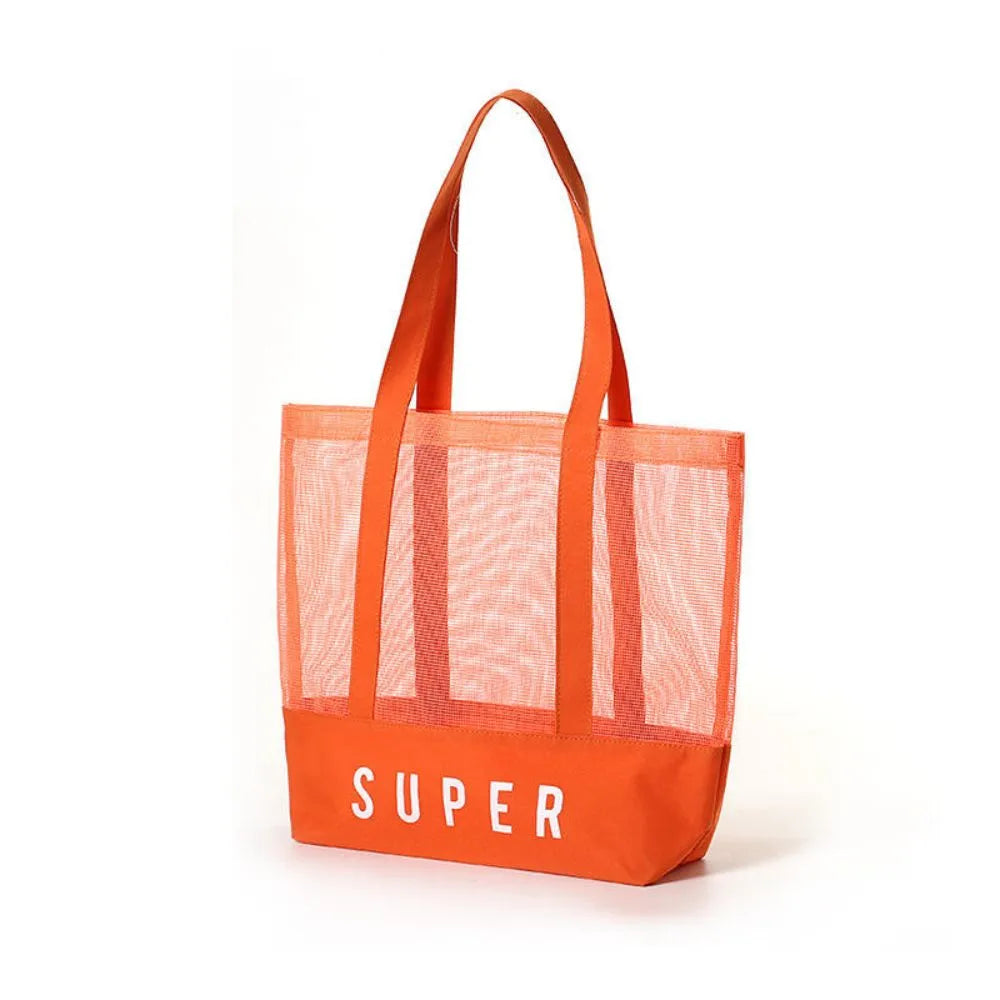 Large Personalized Mesh Tote Beach Bag