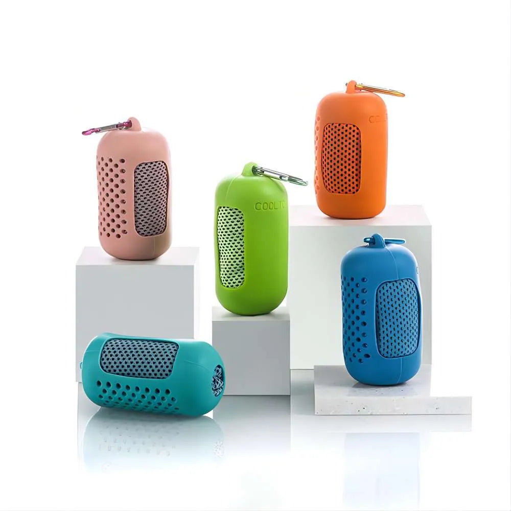 Microfiber Cooling Towel with Silicone Case