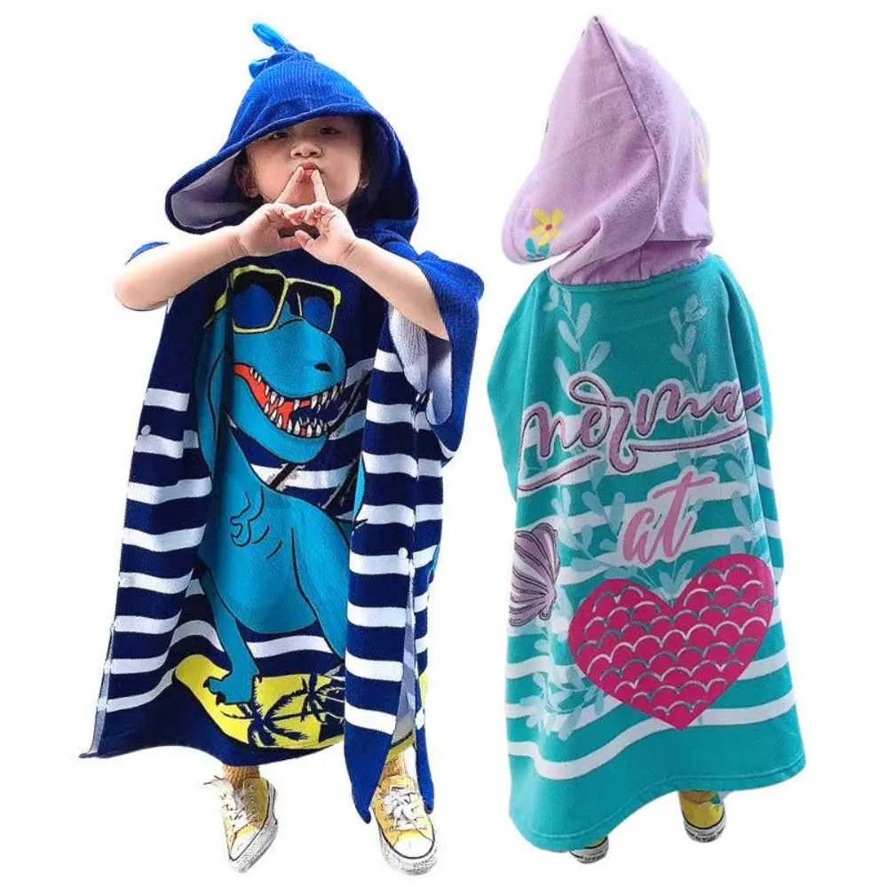 Microfiber Hooded Kids Beach Towels