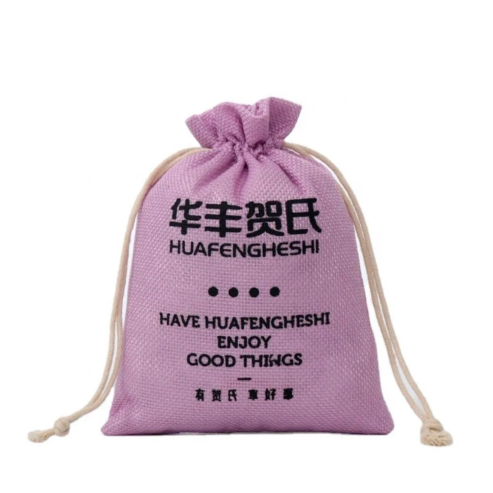 Natural Burlap Jute Drawstring Bags