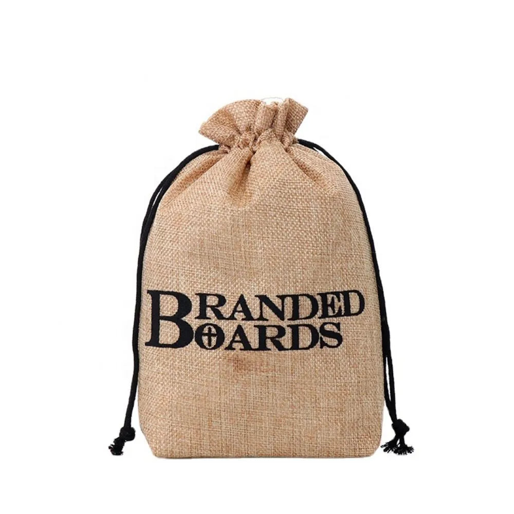 Natural Burlap Jute Drawstring Bags