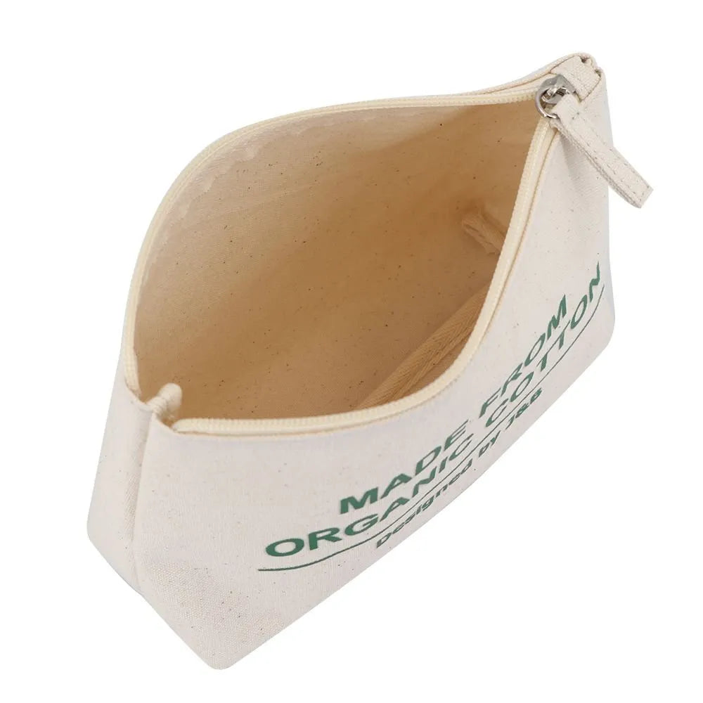 Custom Organic Cotton Makeup Cosmetic Bag