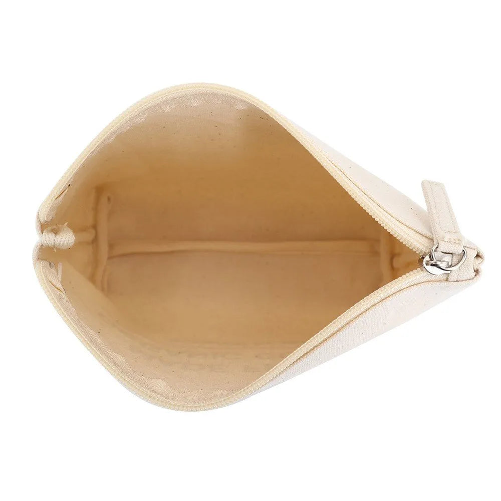 Custom Organic Cotton Makeup Cosmetic Bag