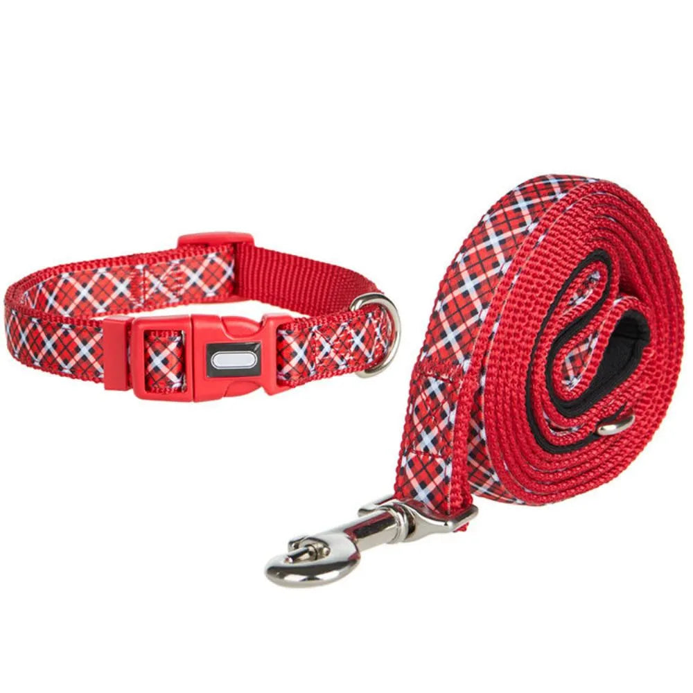 Custom Pet Dog Collars and Leash Set