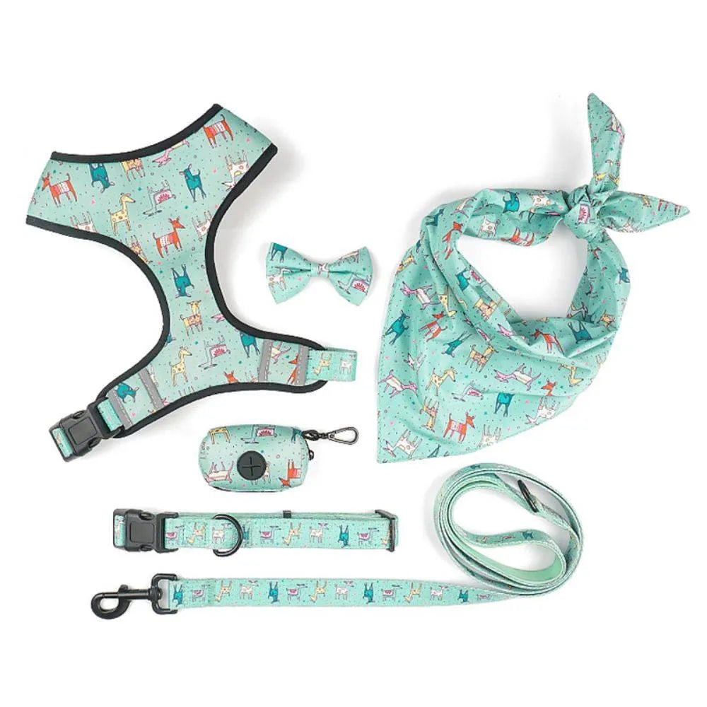 Custom Printed Pet Harness Set