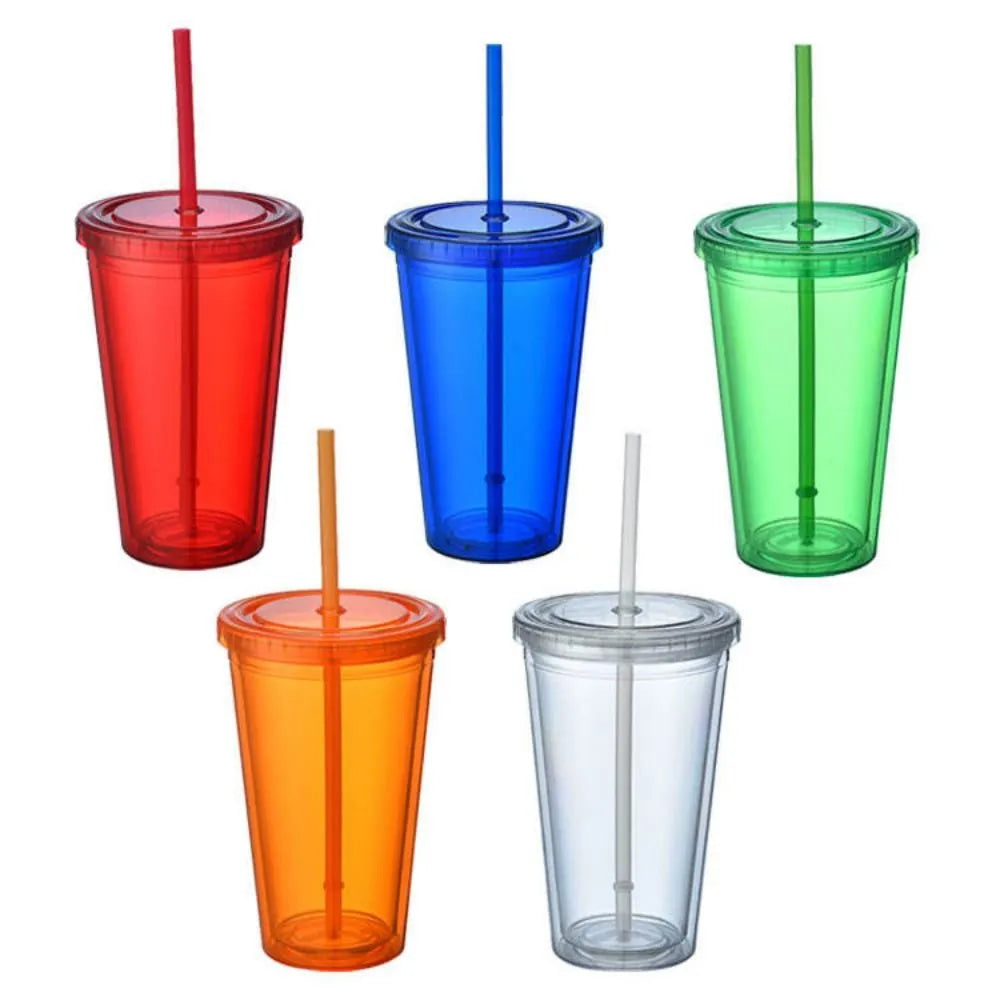 Reusable Plastic Cups With Lids And Straws