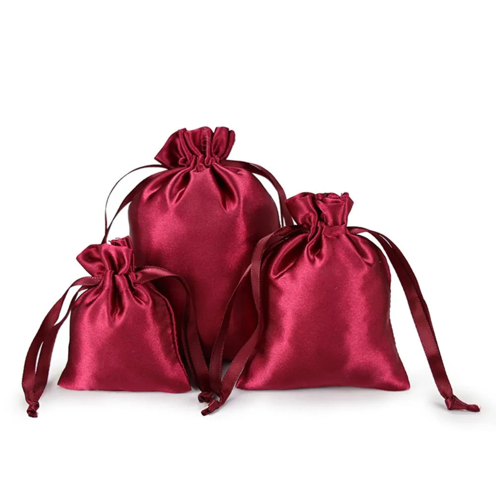 Custom Silk Satin Drawstring Bags