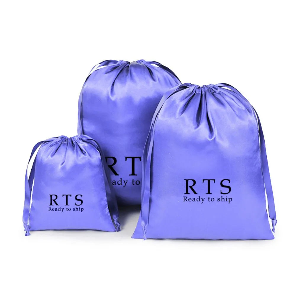 Custom Silk Satin Drawstring Bags