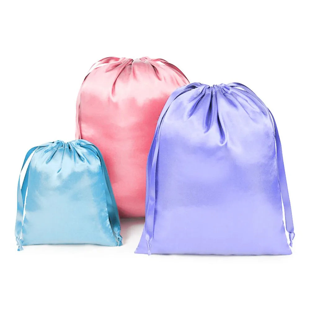 Custom Silk Satin Drawstring Bags
