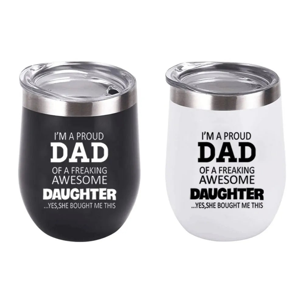 12oz Stainless Steel Egg Shaped Wine Tumbler Mugs
