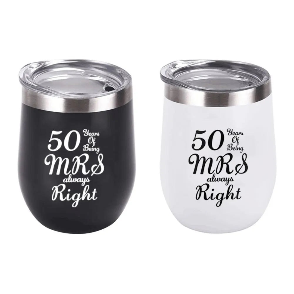 12oz Stainless Steel Egg Shaped Wine Tumbler Mugs
